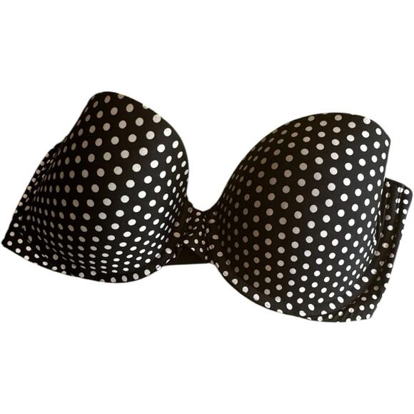 Victoria's Secret Black and White Polka Dot Bra Sz 34C - Picture 1 of 7